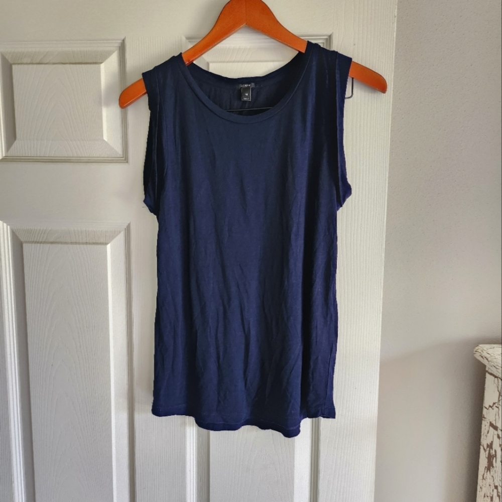 J. Crew XS Navy Blue Sleeveless Top Excellent Condition
